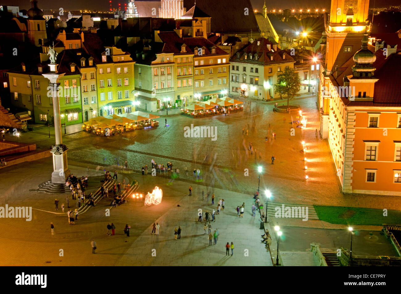 Piazza del Castello di Varsavia Città Vecchia, Polonia Foto Stock