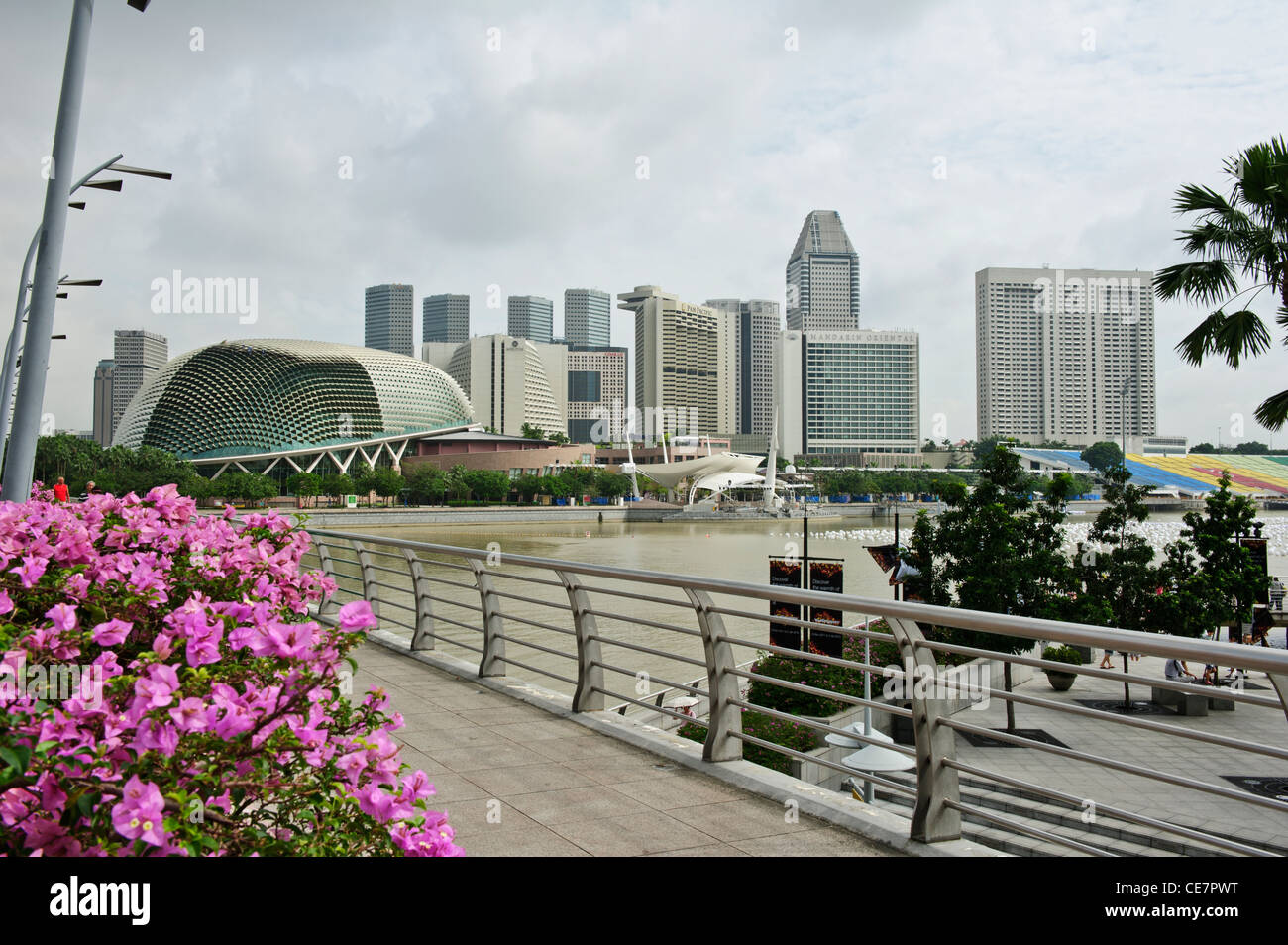 Esplanade, Marina Bay, Singapore. Foto Stock