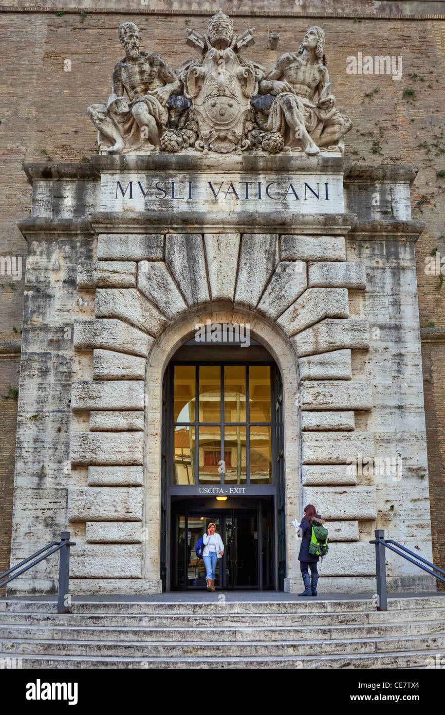 I Musei Vaticani che la Papal collezioni d'arte e sono situati sul territorio della Città del Vaticano Foto Stock