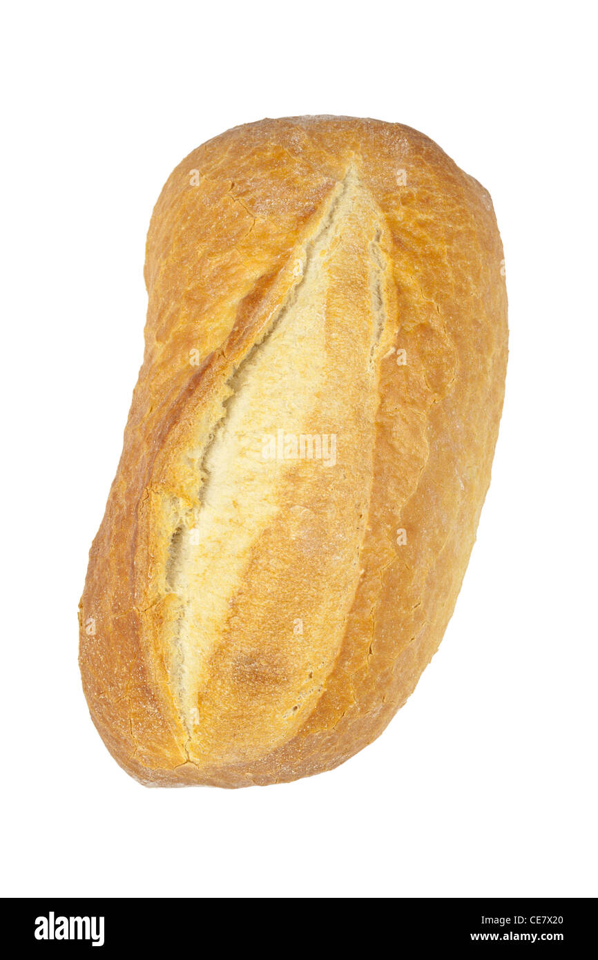 Filone di pain au Levain pane su sfondo bianco Foto Stock
