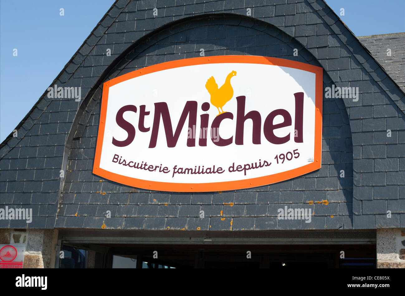 St Michel biscotto e panificio negozio, Mont st. Michel, in Normandia, Francia, Europa Foto Stock