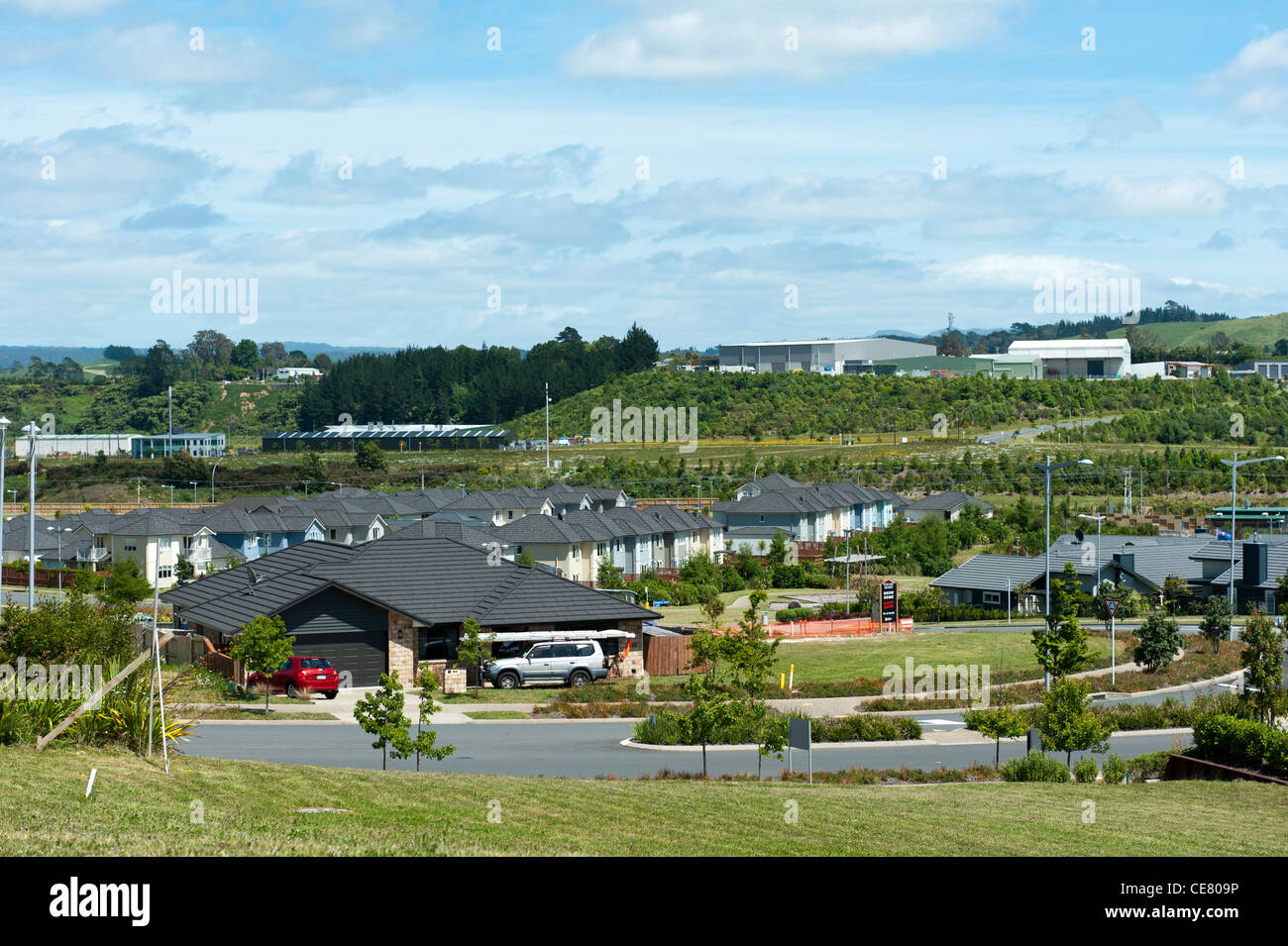 'I Laghi' housing development, Tauranga, Baia di Planty, Nuova Zelanda. Foto Stock