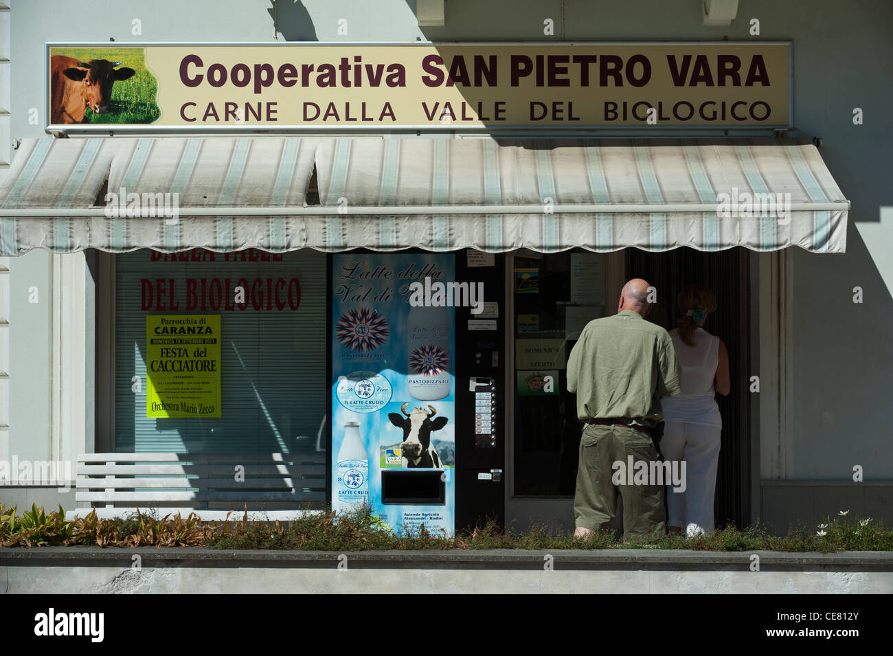 Coop San Pietro Vara. Macellai organici. Varese Ligure. Val Di Vara, Val Di Vara. Provincia Di La Spezia. Liguria. Italia. Foto Stock