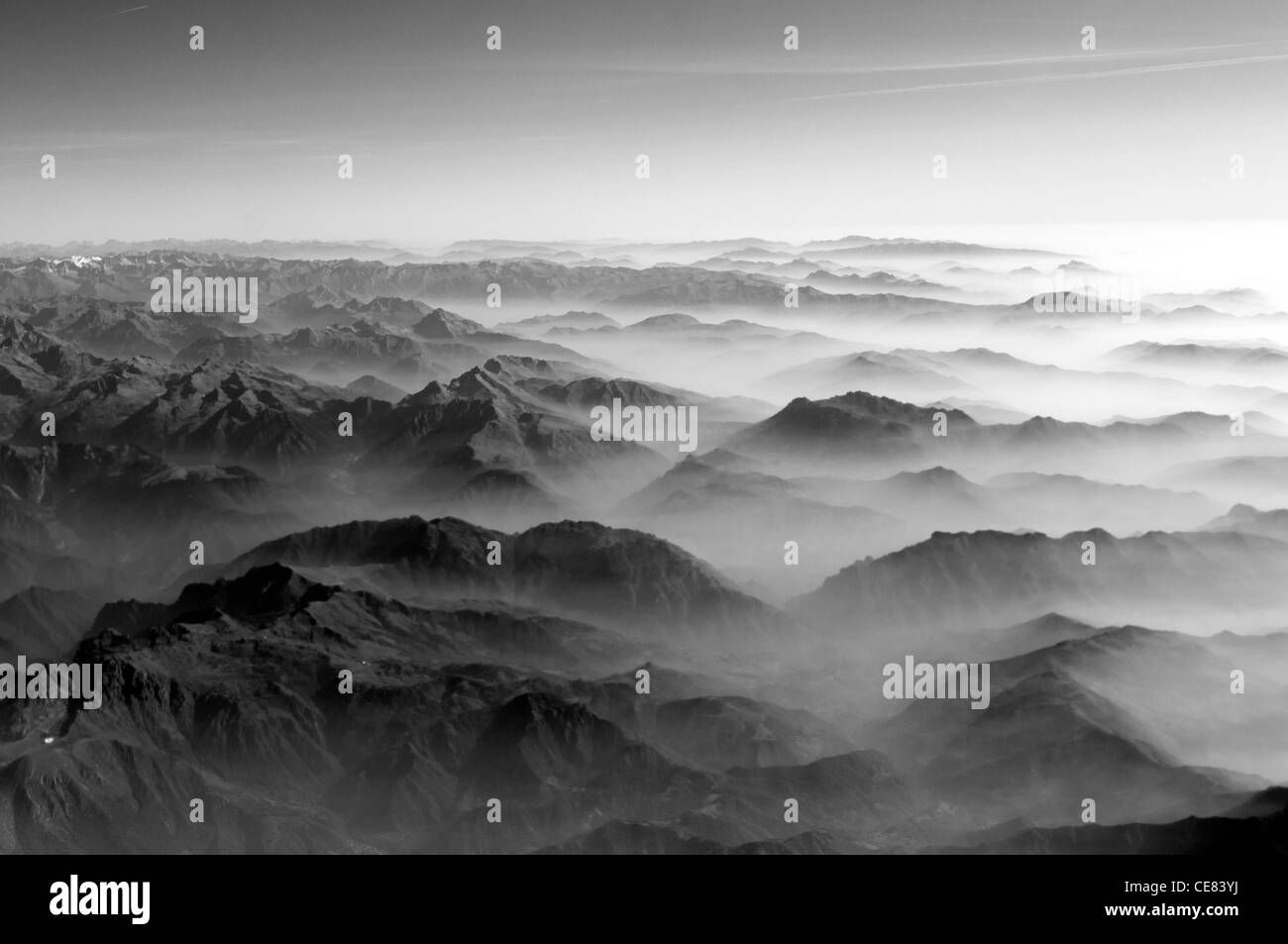 Alpi italiane senza neve Foto Stock