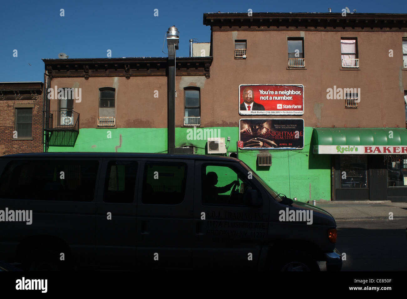 Abstract street scene, Brooklyn, New York Foto Stock