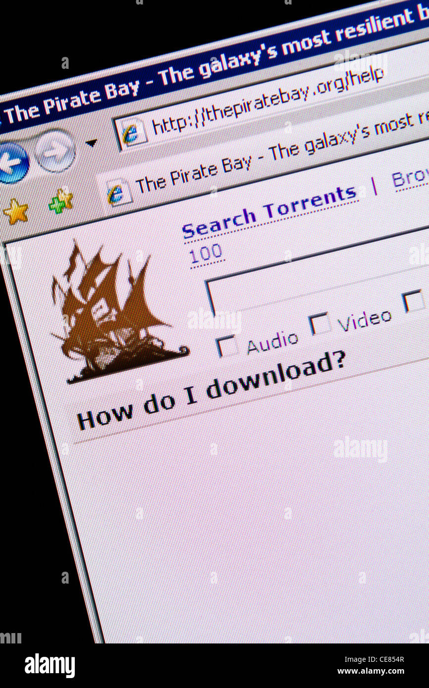 Filmato mp3 music software sito web download Foto Stock