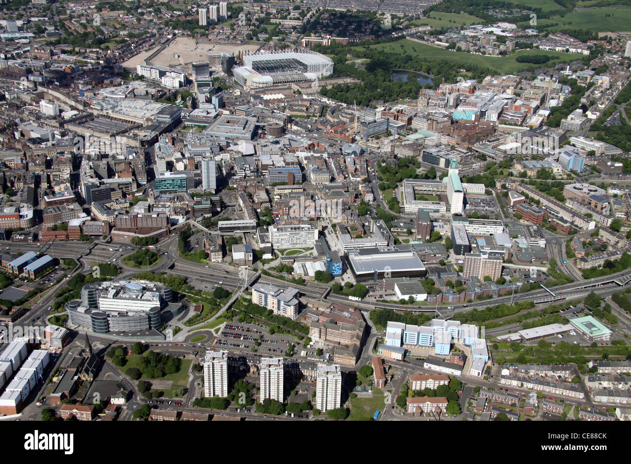 Northumbria University dall'aria con Newcastle-upon-Tyne anche Foto Stock