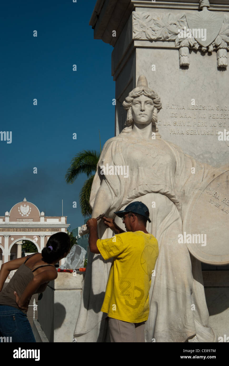 Statua di Jose Marti Cienfuegos Cuba Foto Stock