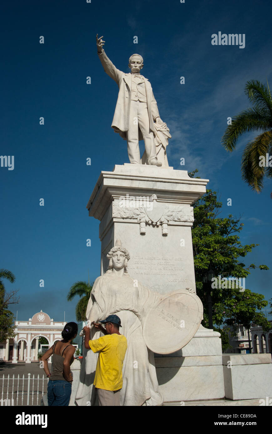 Statua di Jose Marti Cienfuegos Cuba Foto Stock