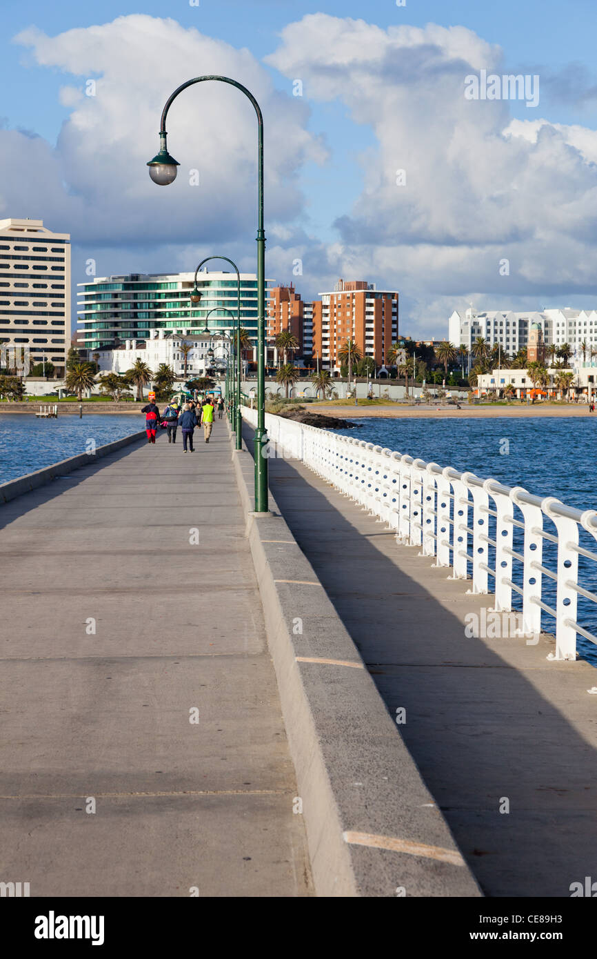 Dal Molo di St Kilda Melbourne Australia Foto Stock