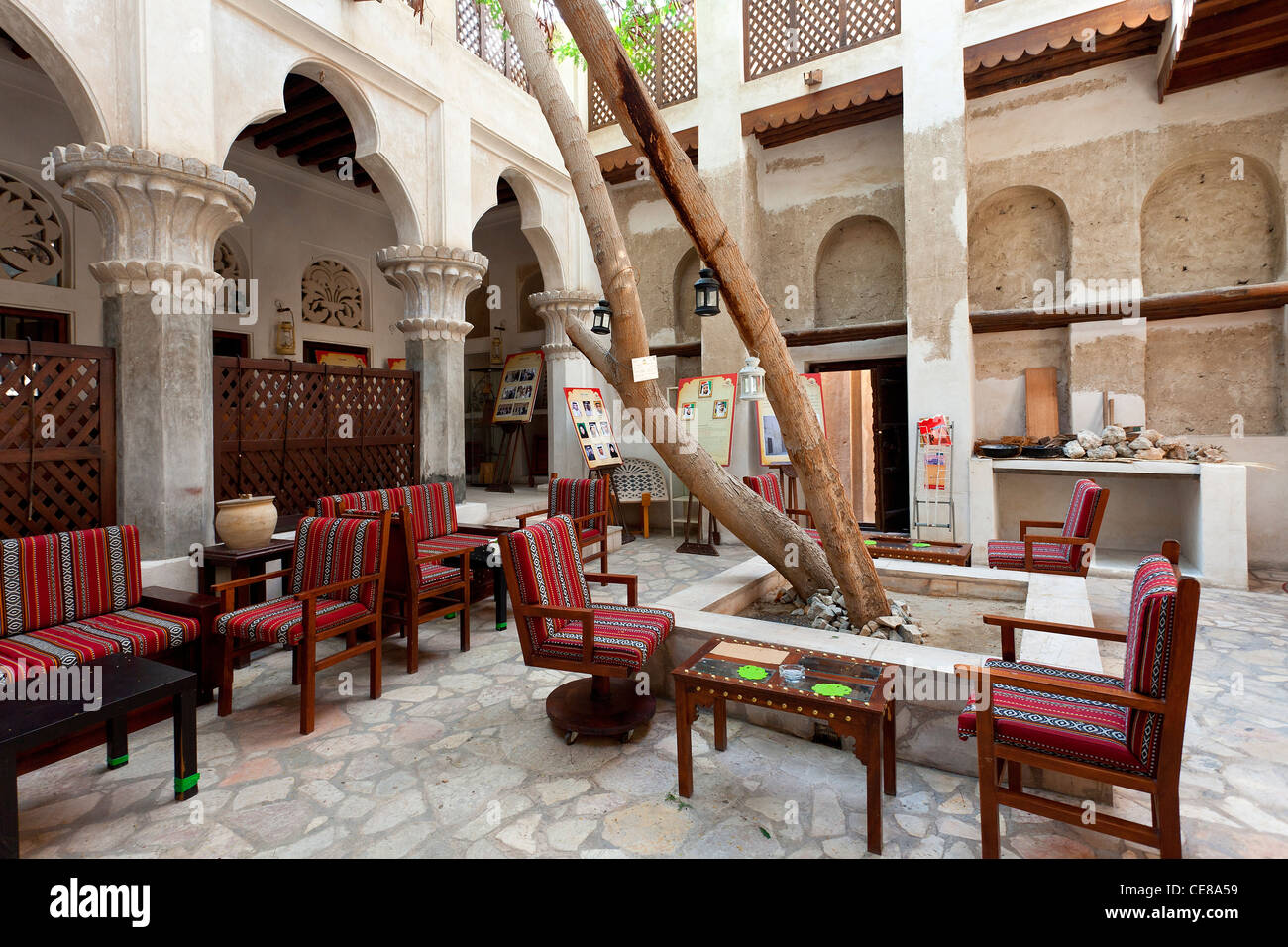 Dubai, Bur Dubai, Bastakiya trimestre, Architectural Heritage Society Foto Stock