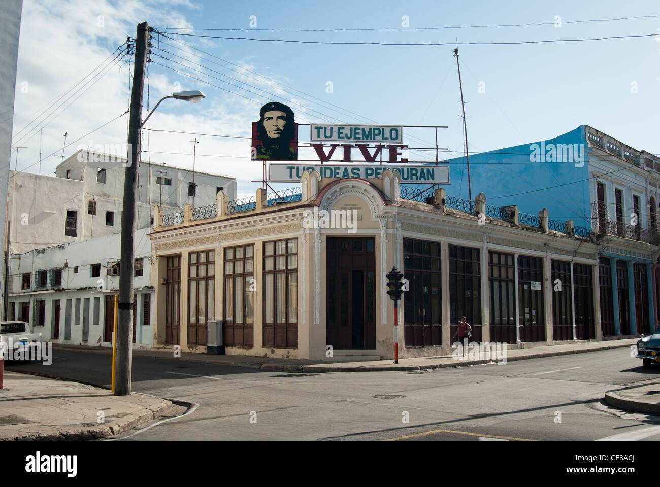 Affissioni di Che Guevara, Jose Marti Plaza, Cienfuegos Foto Stock