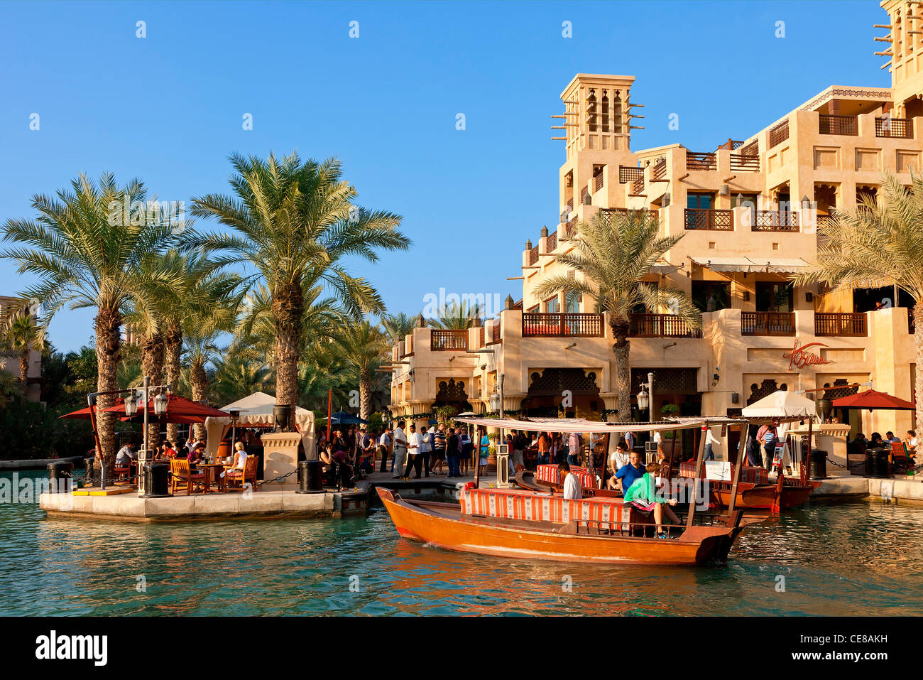 Dubai,f Il Madinat Jumeirah hotel. Foto Stock