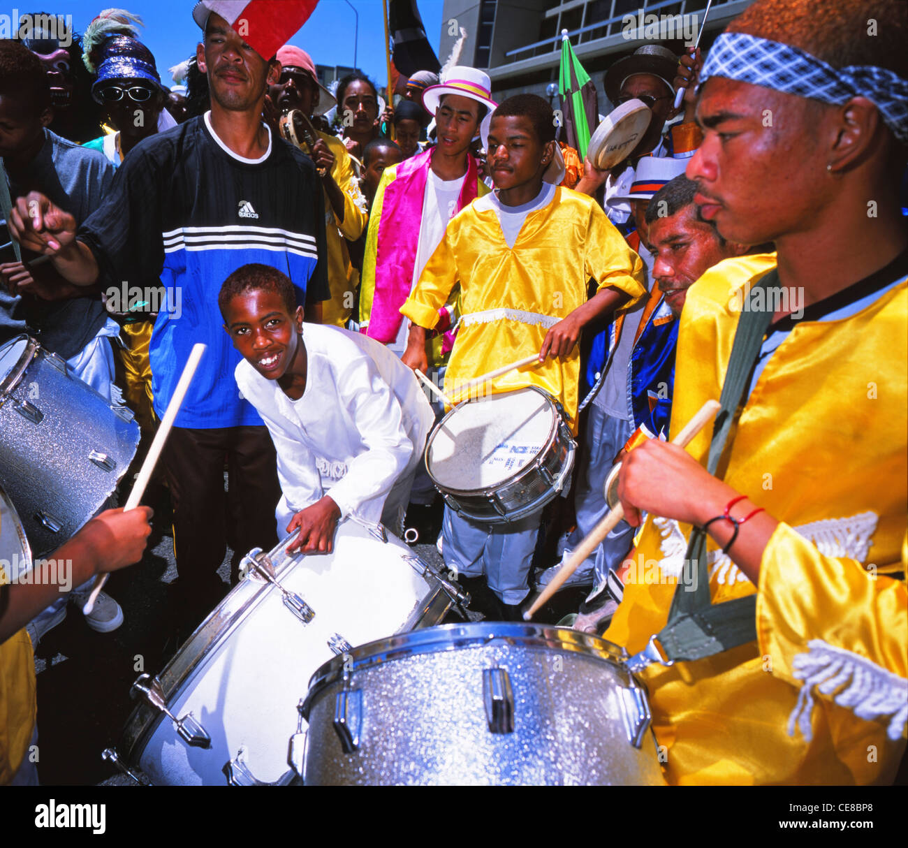 Kaapse Klopse Carnevale (Minstrels Carnevale) Cape Town, Sud Africa Foto Stock