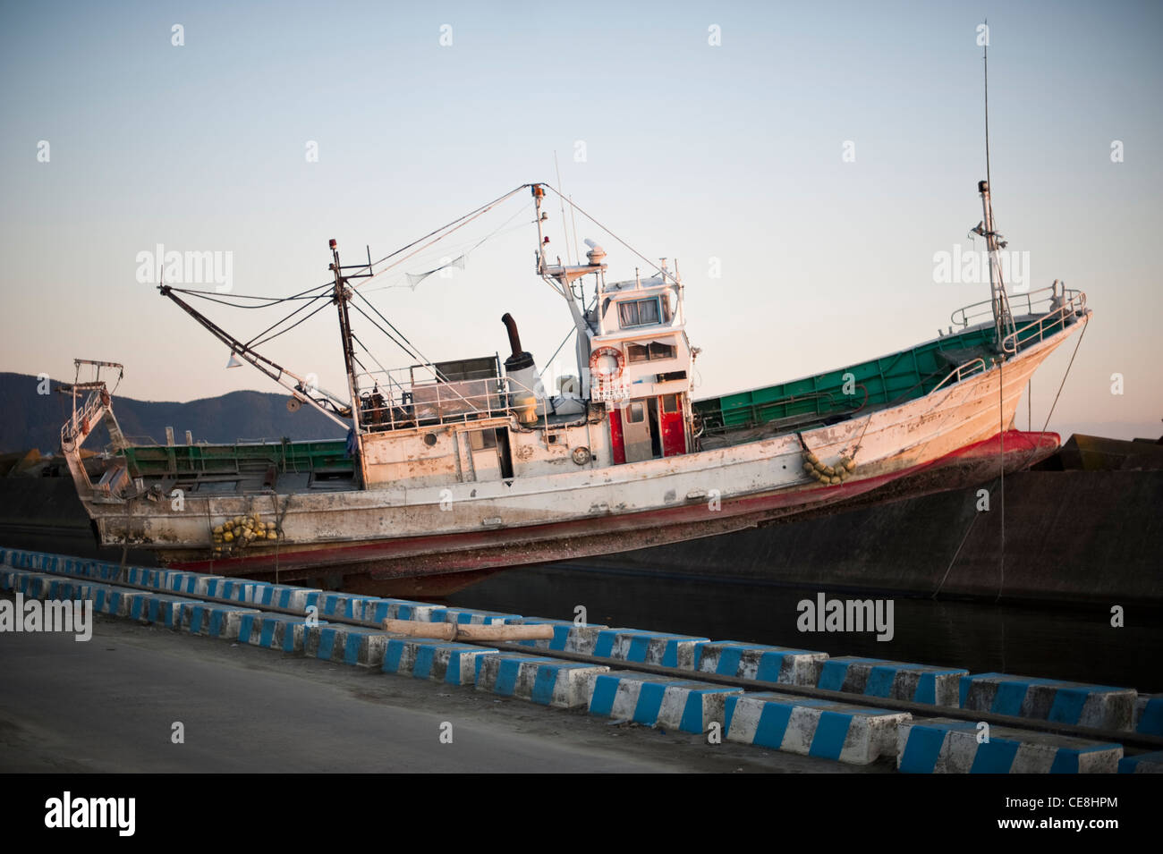 1° anniversario della giapponese tsunami approcci, tsunami i danni nella regione mayagi - ishinomaki town & Sendai. Foto Stock