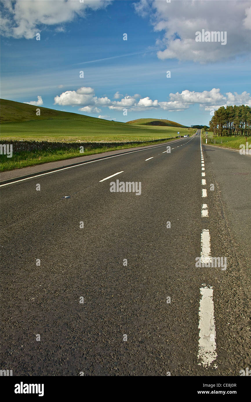 Strada per la Scozia e l'infinito e oltre Foto Stock