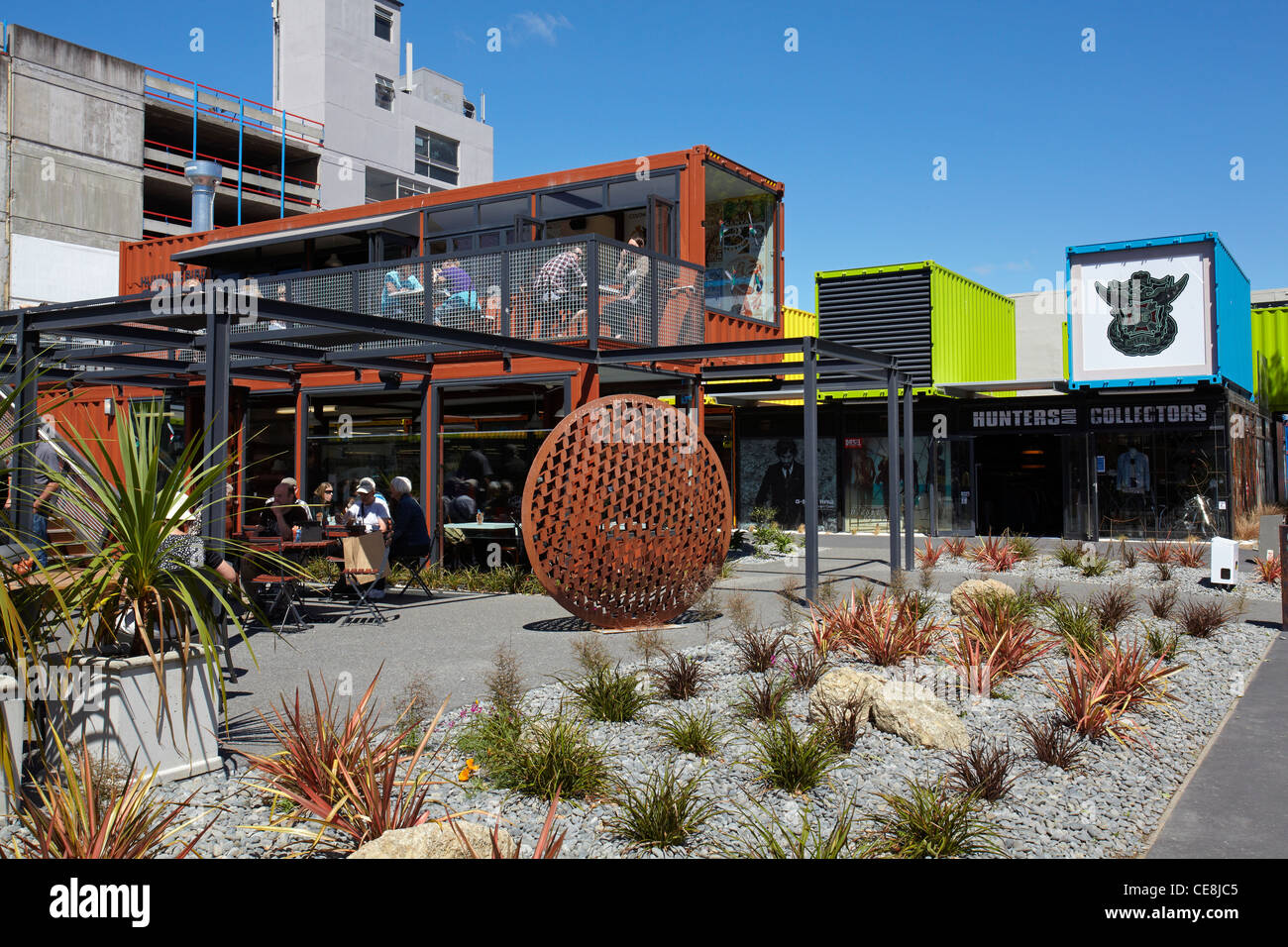 Re:avviare contenitore mall, Cashel Street, Christchurch, Canterbury, Isola del Sud, Nuova Zelanda Foto Stock