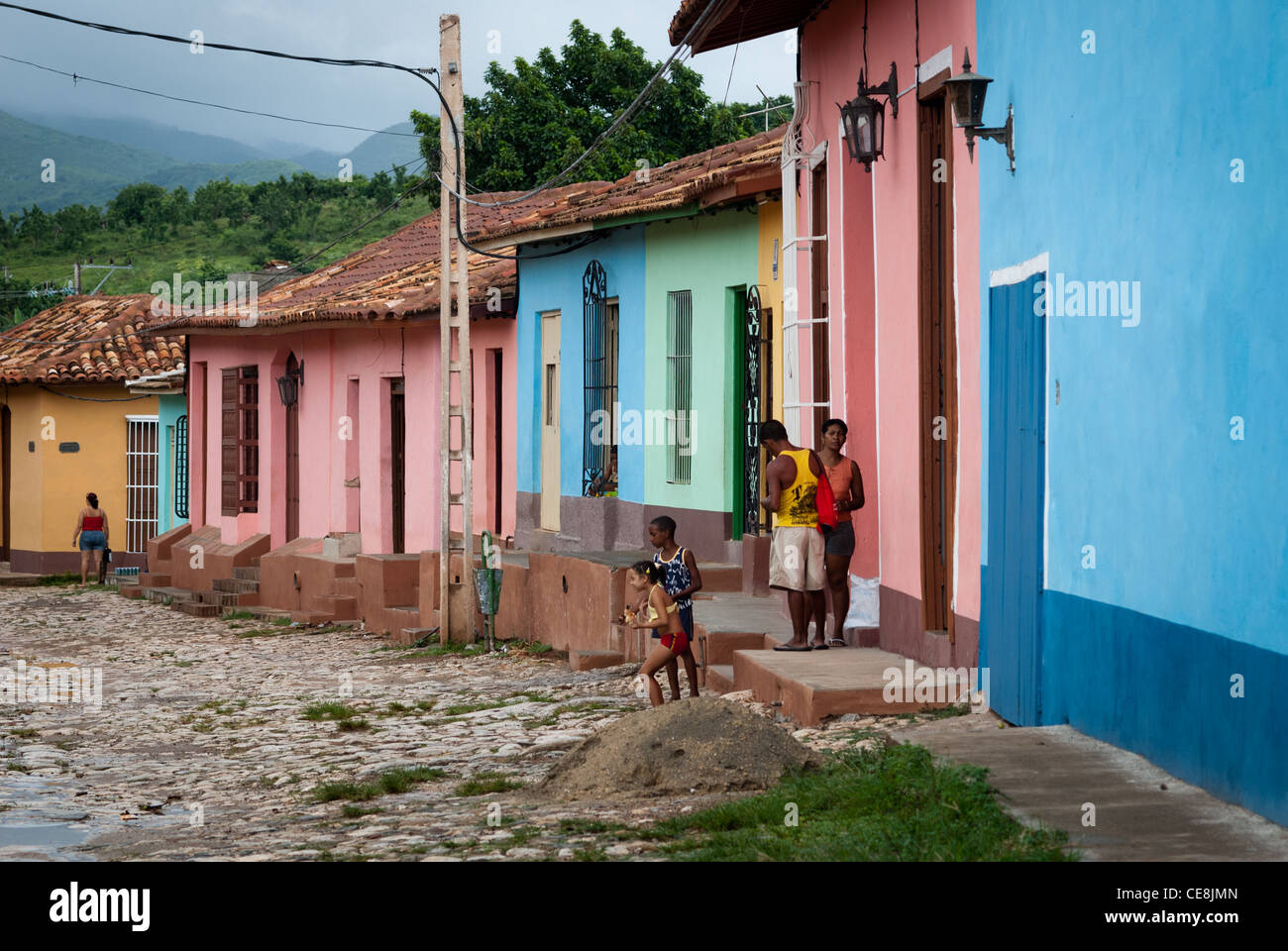 Scena di strada, Trinidad Foto Stock
