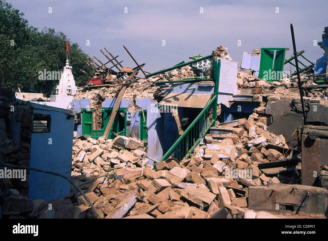 Terremoto di Bhuj ; terremoto del Gujarat del 2001 ; Kutch ; Gujarat ; India ; terremoto indiano Foto Stock