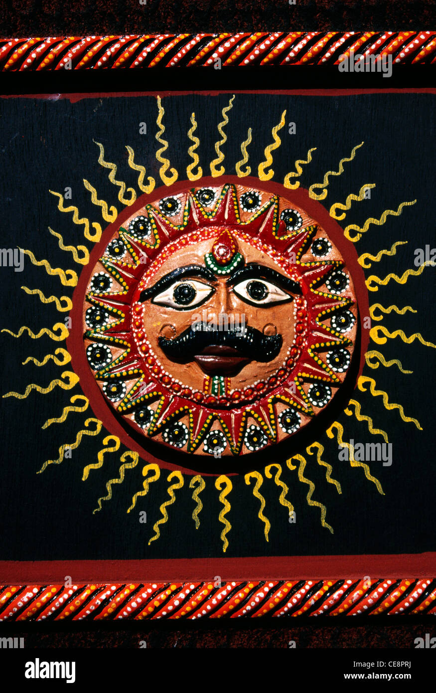 Simbolo del sole , Dio del sole , Gujarat , India , asia Foto Stock