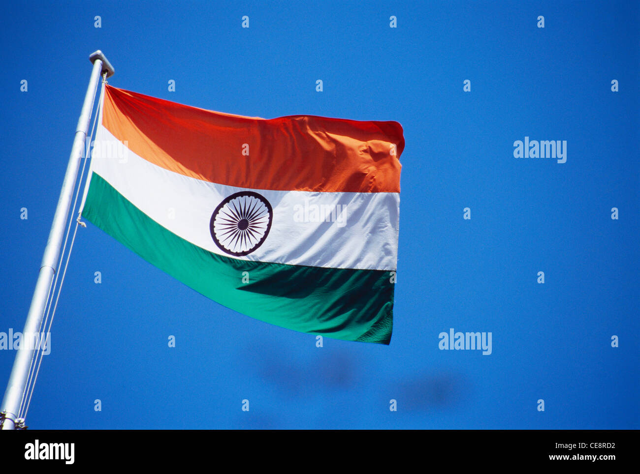 Bandiera indiana battenti Foto Stock