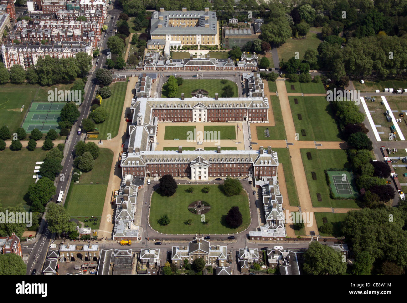 Immagine aerea di Chelsea Royal Hospital di Chelsea esercito di pensionati, Londra SW3 Foto Stock