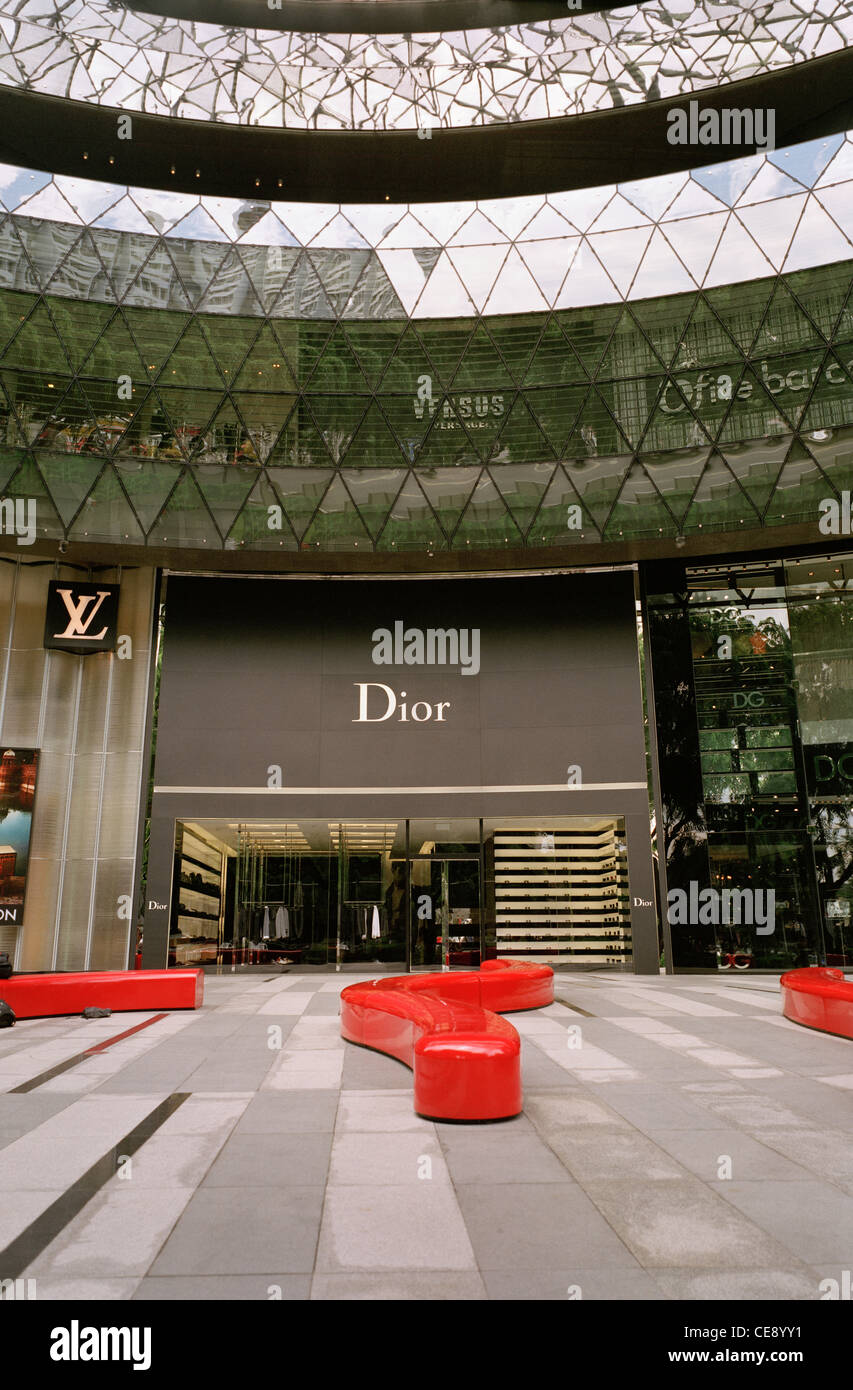 L'esclusivo e alla moda di Orchard Road e negozi alla moda di Singapore in Estremo Oriente Asia sud-orientale. La ricchezza di shopping esclusivo di modernità moderna Travel Foto Stock