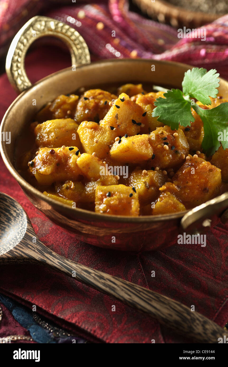 Bombay patate cibo indiano Foto Stock