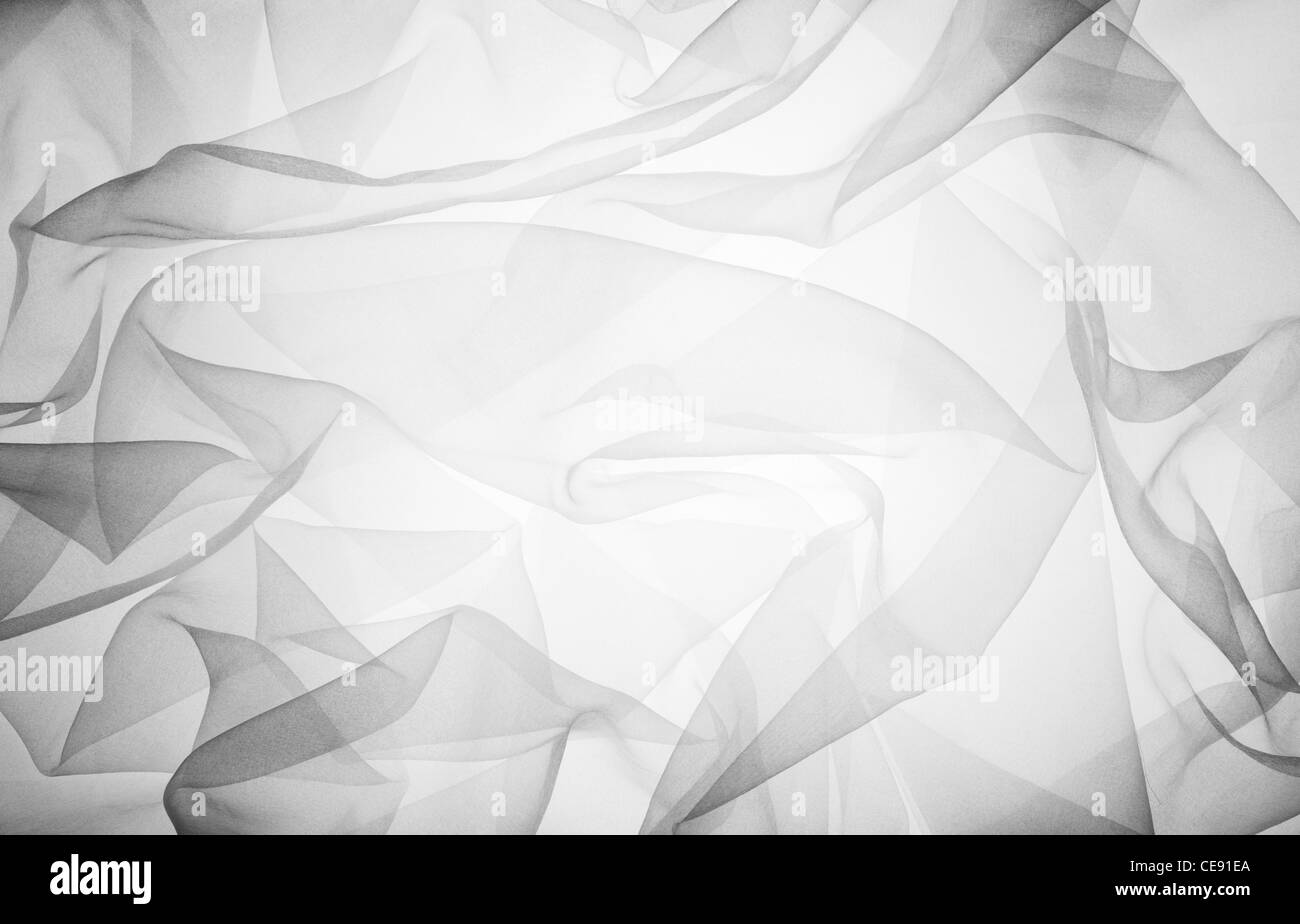 Morbido chiffon nero con curva e wave Foto Stock