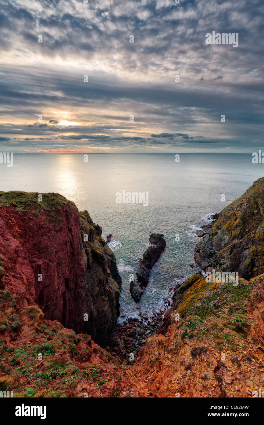 Coda della vite Cove, vicino a Kingsbridge, Devon, Regno Unito Foto Stock