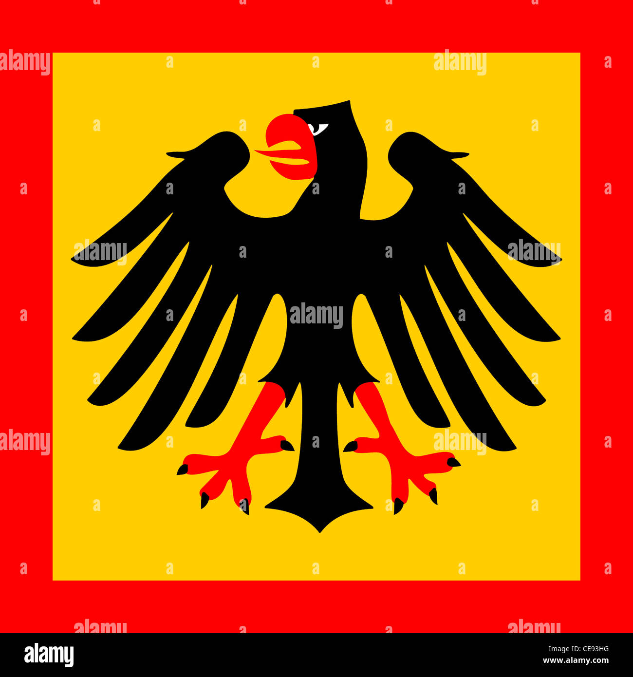 Standard del Presidente della Repubblica federale di Germania con l'aquila federale. Foto Stock