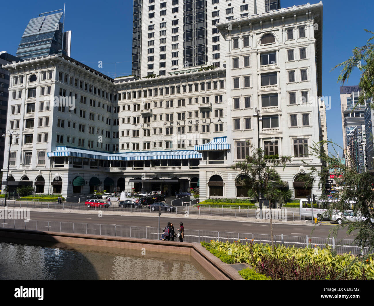 Dh Tsim Sha Tsui Hong Kong l'Hotel Peninsula Kowloon edificio coloniale icona esterna Foto Stock