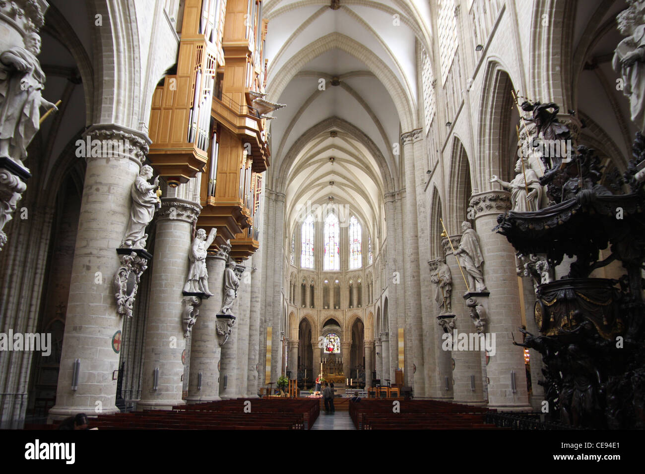 La Chiesa di San Michele e la Cattedrale di Gudula a Bruxelles Foto Stock