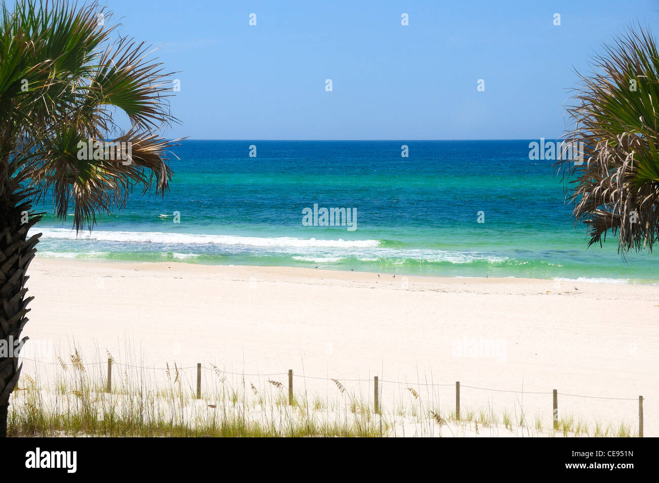 Fotografia del verde blu acque della Costa del Golfo della Florida. Foto Stock