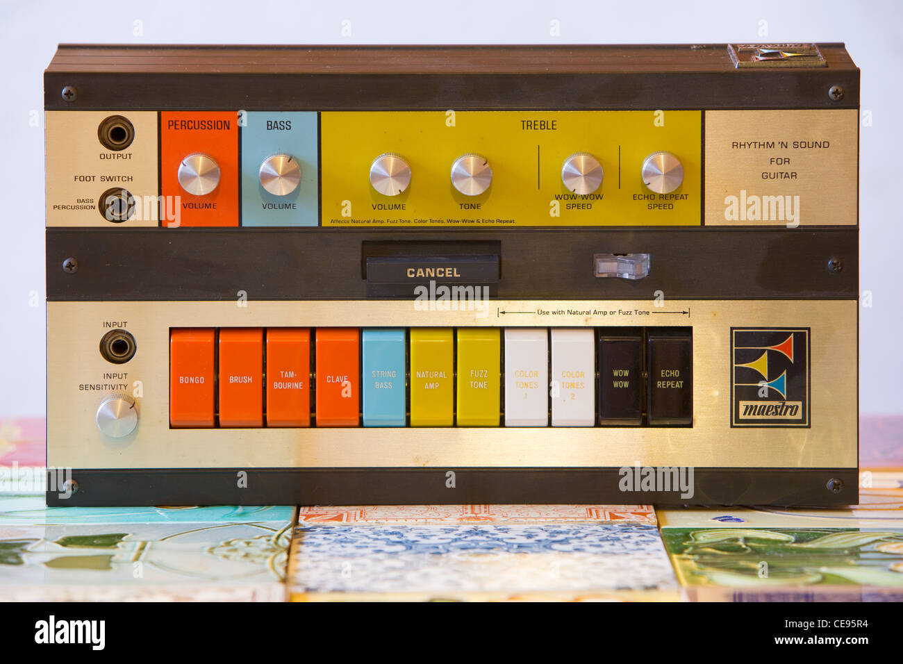 Un Maestro effetti box usato da Jimi Hendrix Foto Stock