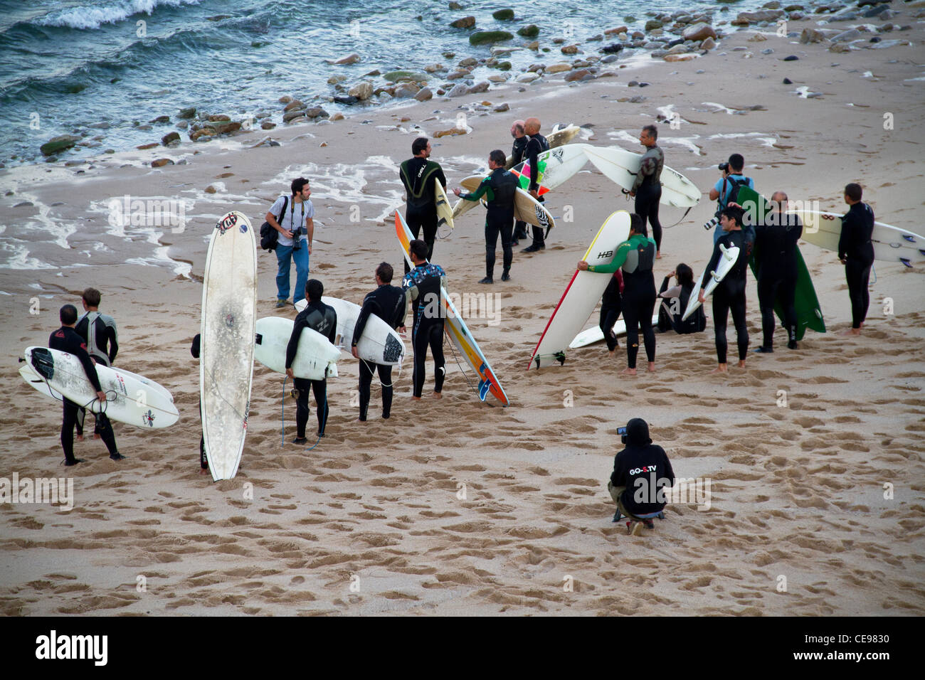 Ericeira ha annunciato Mondiale di Surf in riserva 2011 dopo. Ericeira portogallo Foto Stock