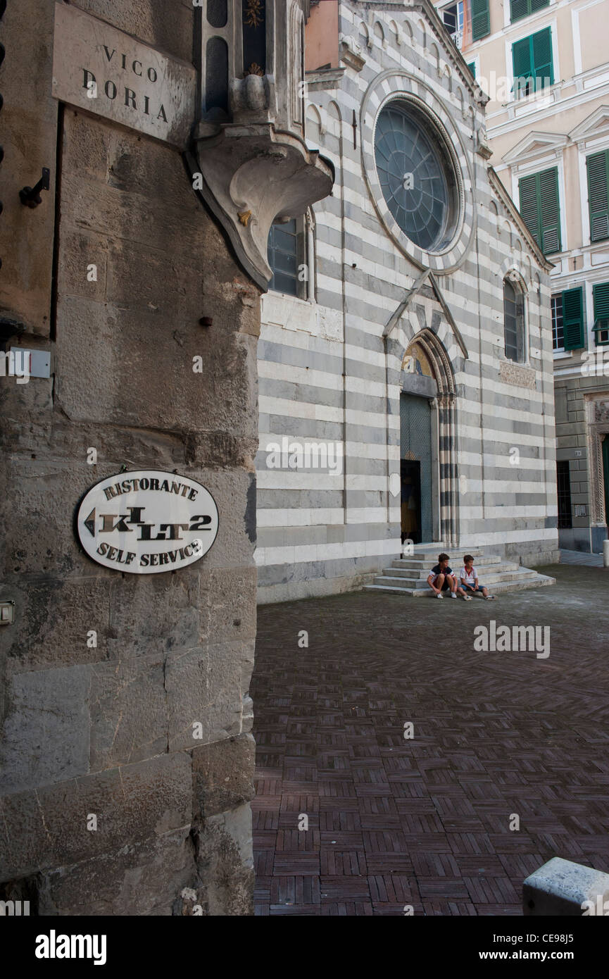 Piazza San Matteo e la chiesa. Genova (italiano, Genova) Italia Italy Foto Stock