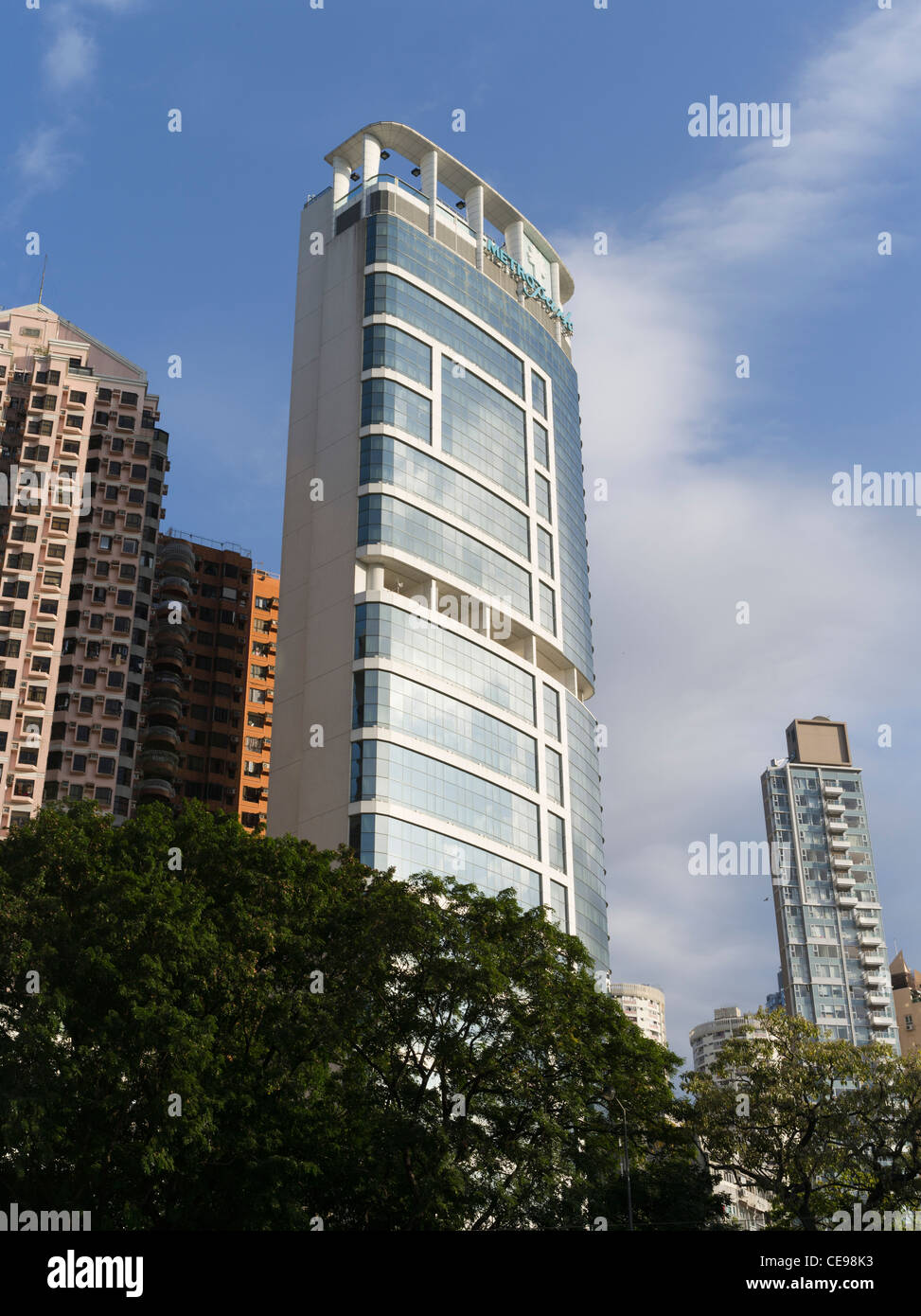 dh CAUSEWAY BAY HONG KONG Metropark Hotel grattacielo di Hong Kong edificio moderno hotel asia architettura cina Foto Stock