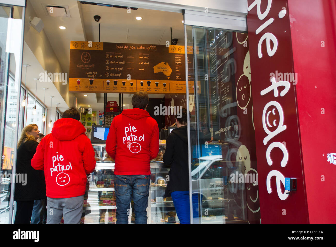 Aperto recentemente australiano catena da forno, torta faccia, in New York Foto Stock