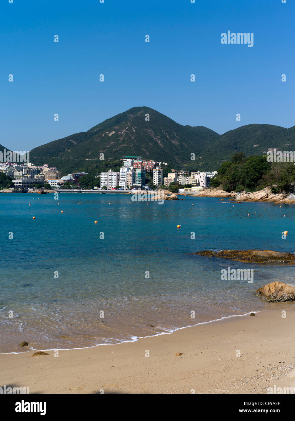 Dh St Stephens Bay Beach STANLEY HONG KONG Stanley Bay Village isola inverno Foto Stock