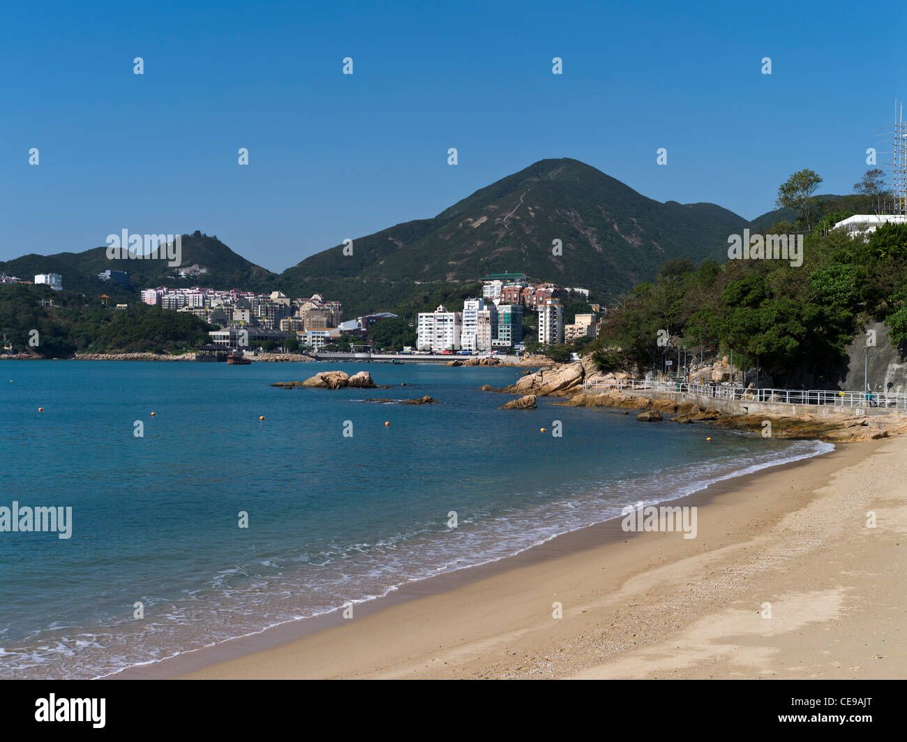 Dh St Stephens Bay Beach STANLEY HONG KONG Stanley Bay invernale di sabbia dell'isola Foto Stock