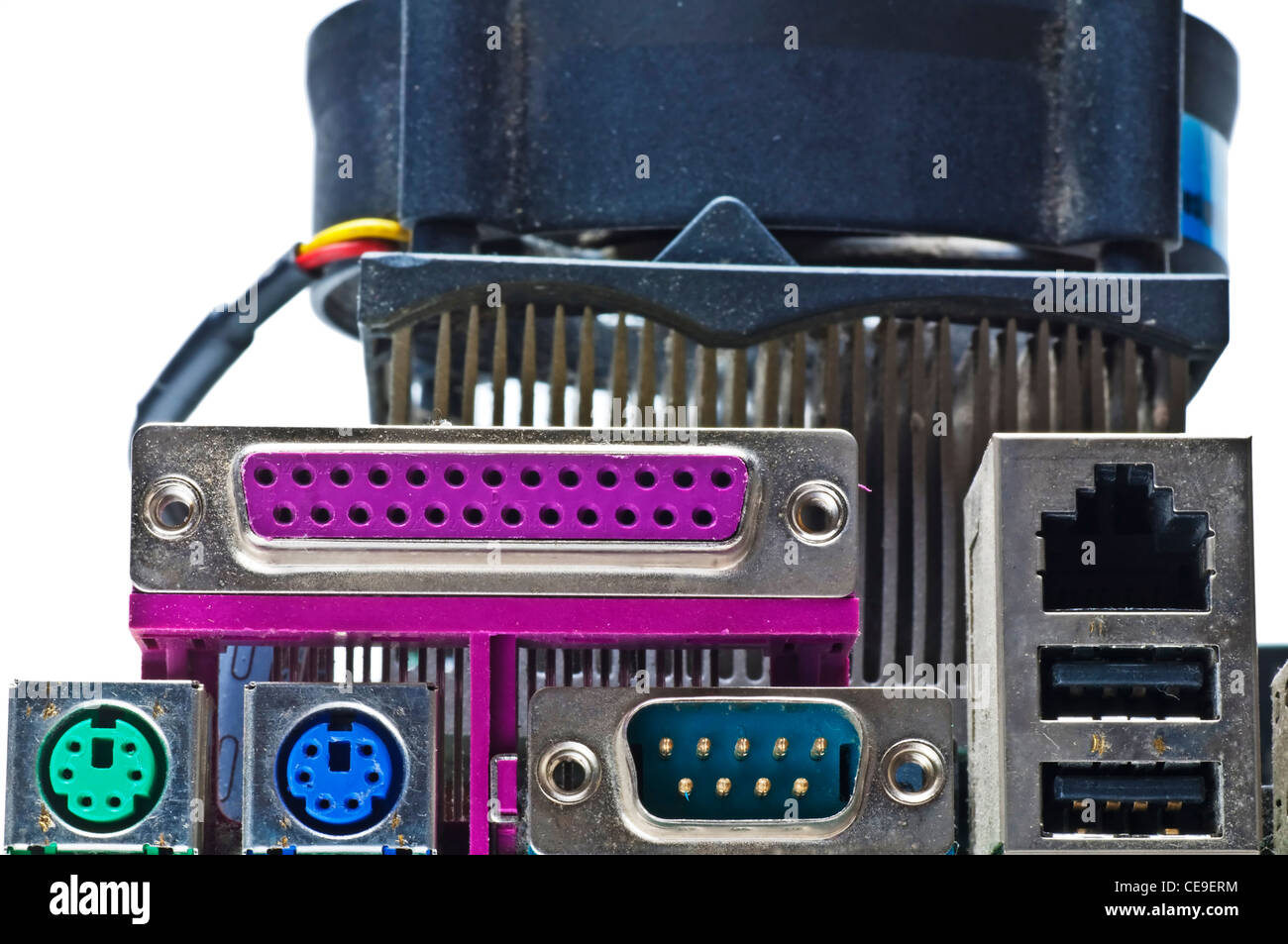 I collegamenti di un computer Foto Stock