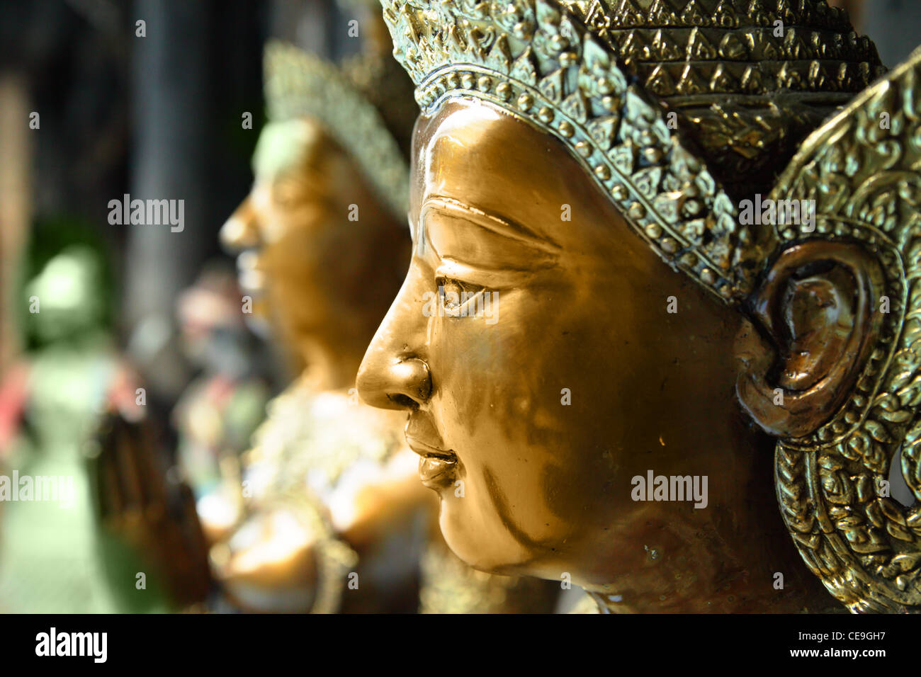 Kinnara statua - una sorta di creatura mitologica Foto Stock