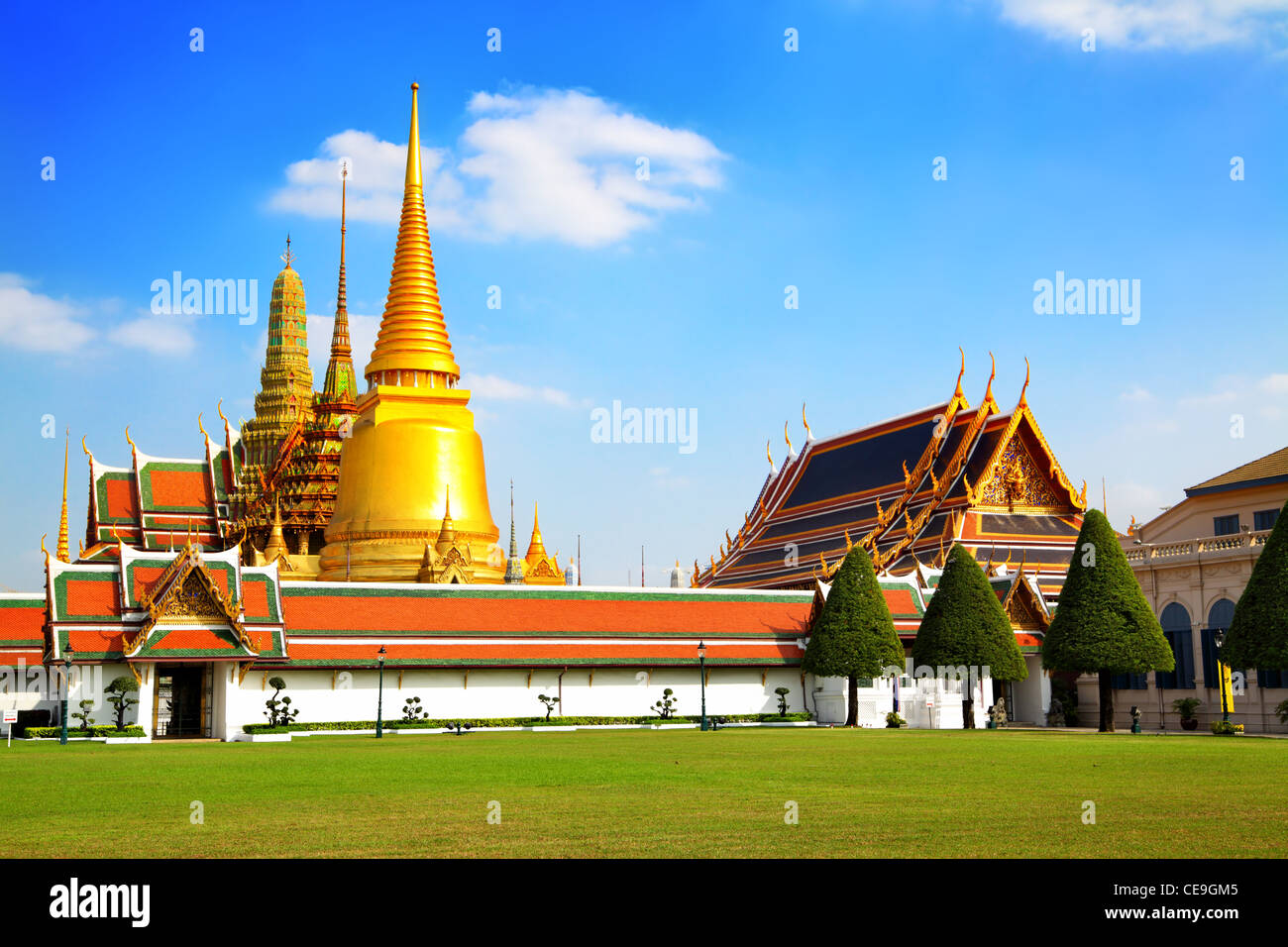 Il Wat Phra Kaeo tempio. Bangkok. Thailandia. Foto Stock