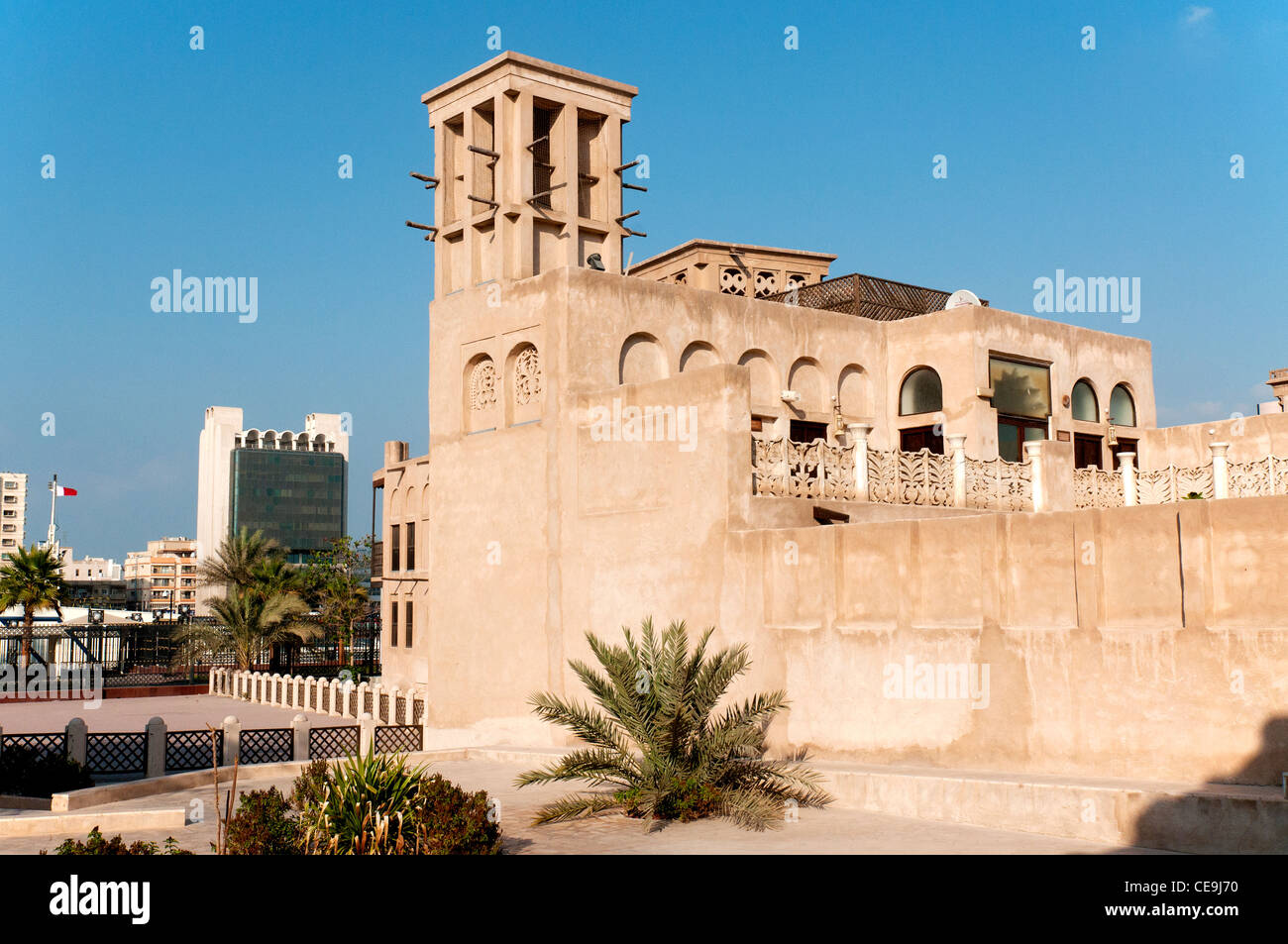 Al Bastakiya District, Dubai, Emirati Arabi Uniti Foto Stock