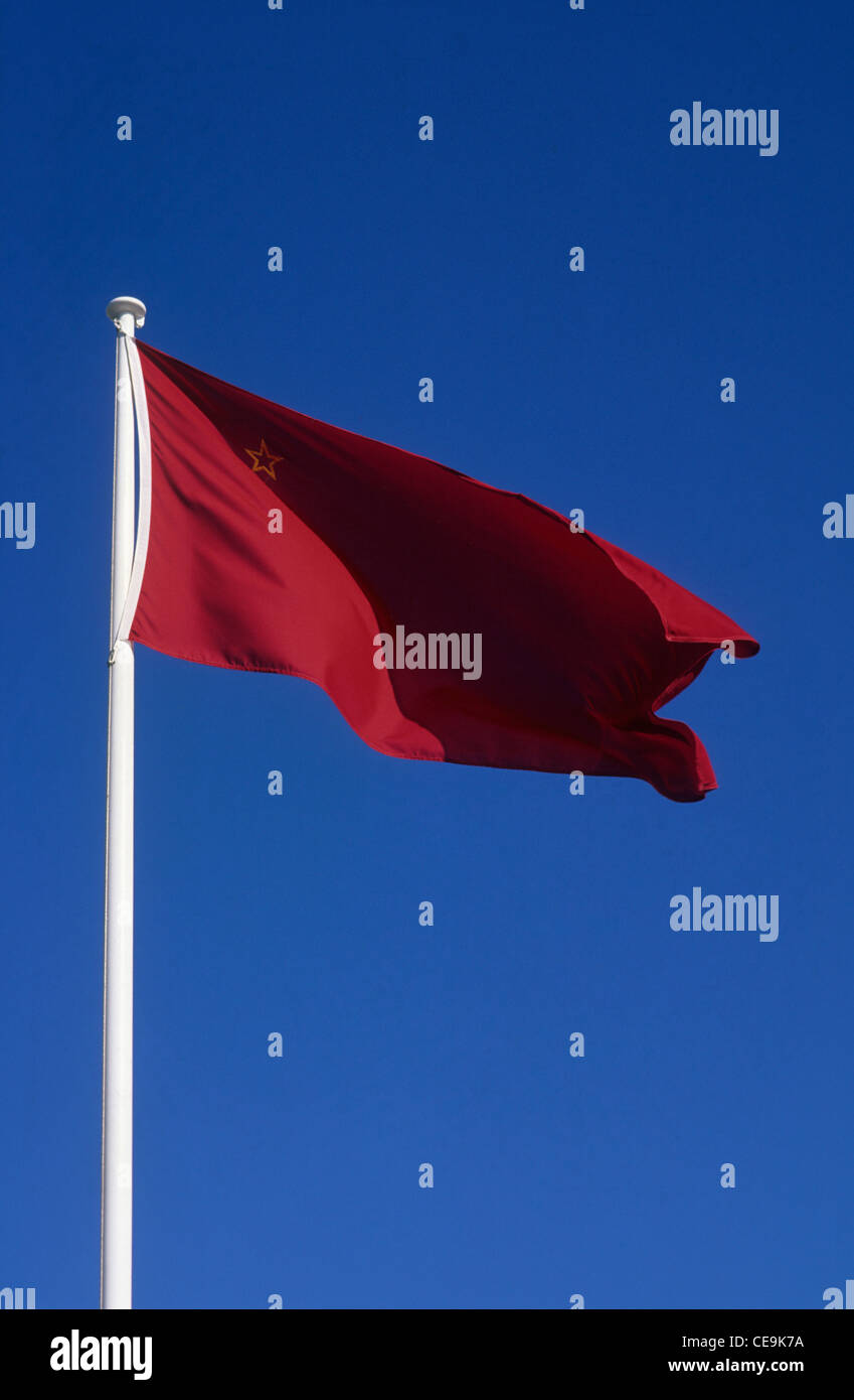 Bandiera nazionale della Cina. Foto Stock