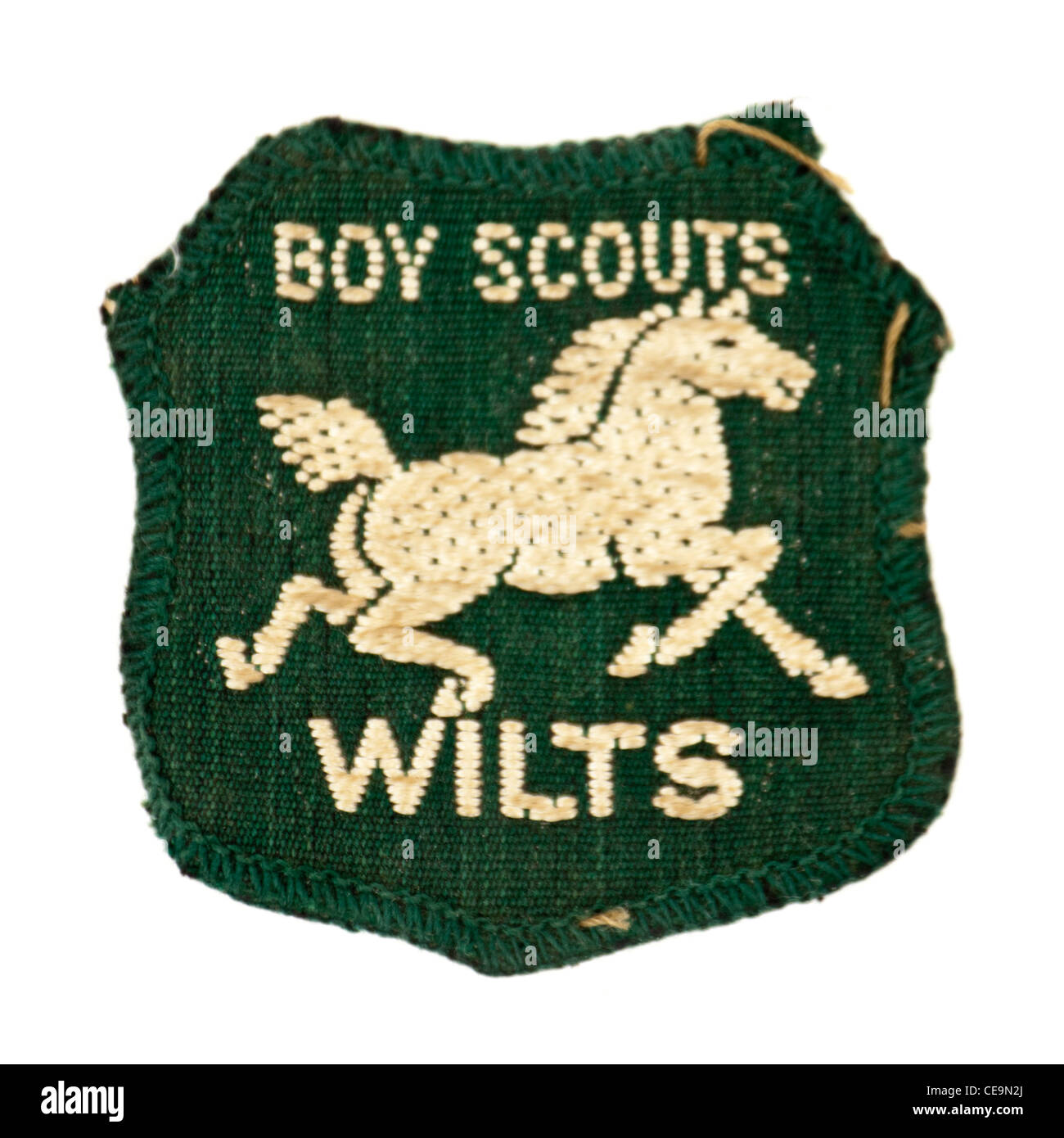 Vintage Boy Scouts patch uniforme (Wiltshire, Inghilterra) Foto Stock