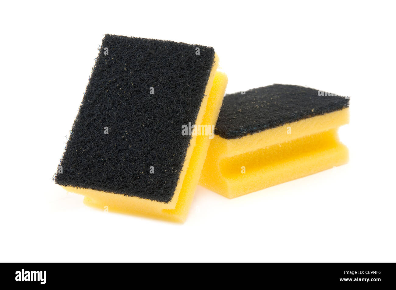 Un pulito super assorbente e anti batterica spugna di cellulosa Foto Stock