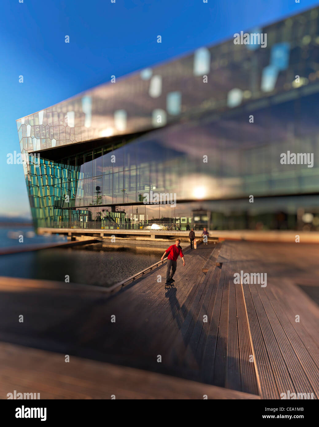 Harpa Concert Hall e il centro conferenze, Reykjavik Islanda Foto Stock