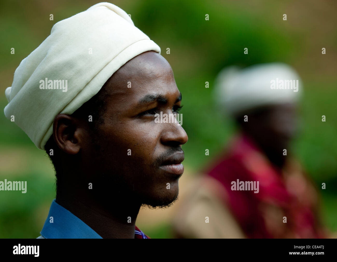 Giovani Borana Turbaned uomo ritratto Etiopia Foto Stock